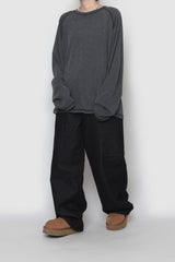 Ribbed Line Long Sleeve T