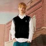 ケーブルニットベスト / 25P CABLE KNIT VEST_BLACK