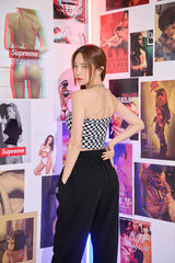 チェッカーボードスクエアトップ / TOP(9295) Checkerboard Square Top
