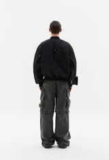 multi zipper bomber jacket
