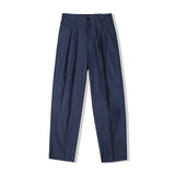デニムワイドカーブフィット2タックスラックス / DENIM WIDE CURVE FIT TWO TUCK SLACKS INDIGO