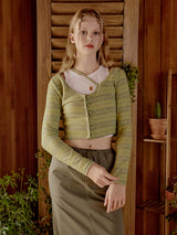 Cross Line Crop Knit (Green)