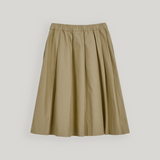 Beige Double Pleats Skirt