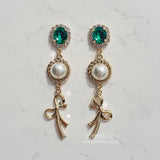 エメラルドプレッピーロイヤルイヤリング / Emerald Preppy Royal Earring