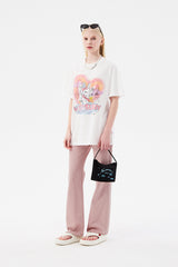 ウィッティバニートムボーイグラフィックTシャツ / WITTY BUNNY TOMBOY GRAPHIC T-SHIRT [WHITE]