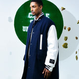 [UNISEX] Reversible Wool-Blend Varsity Coat (Navy) (6656674594934)
