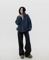 ピンタックブラックブルーワイドパンツ / no.5108 Pintuck Black Blue Wide Pants