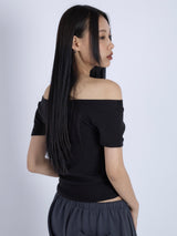 Off Shoulder Top, Black