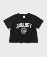 ゴールデンエンブレムクロップTシャツ/Golden Emblem Crop Tee (Black)