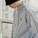 リセントストライプシャツ/RECENT STRIPE SHIRT_BLUE