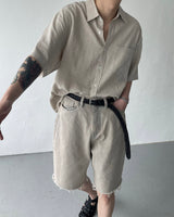 ピグメントバルミューダカッティングデニム / MG713 Pigment Bermuda Cutting Denim (3 colors)