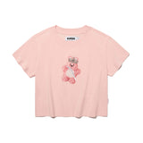 ウィッティバニートムボーイクロップTシャツ / WITTY BUNNY TOMBOY CROP T-SHIRT [SALMON]