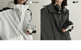 イズラインカラードフードウィンドブレーカー / is line colored hooded windbreaker