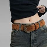 [MADE] Arensha Vintage Suede Belt Cowhide 50%