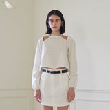 ホルターネックブラウス/HALTER NECK BLOUSE (WHITE)