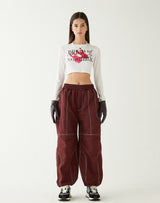 ドリームイズノーウェアクロップTシャツ/DREAM IS NOWHERE LS CROP T-SHIRT WHITE
