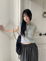 ロモンデイリーバンディングストリングコットンロングワイドパンツ / Romon Daily Banding String Cotton Long Wide Pants