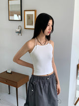 Vignette two-string string halter sleeveless