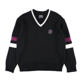 Collaboration V Neck Long Sleeve Knit | Shitao Miu × UNALLOYED