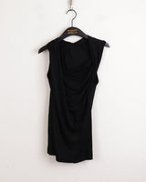 Cotyl Unfoot Wrap Shirring Draping Sleeveless Sleeveless