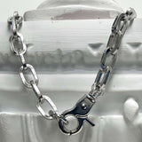 11mm ラウンド チェーン リンク ネックレス / [BLESSEDBULLET]11mm round chain link necklace_dark silver/silver