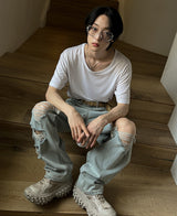 ハンドビンテージワイドデニム/Hand Vintage Wide Denim