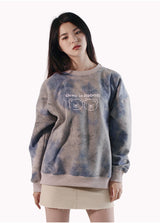 [tiedye] doublebear Sweatshirt - blue (6636675629174)