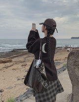 ウィンターパームツリーブラシモヘアニット