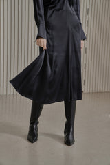 ドレーパリードレス/DRAPERY DRESS_BLACK