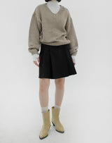 ターンプラネットミディスカート/Turn pleat midi skirt (3color)