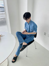 Roll up denim shirts