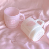 チェリーブロッサムラビット ♡ ミルクグラスマグ