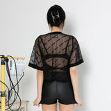 プラネットボックスフィッシュネットTシャツ / TOP(8650) Planet Box Fishnet