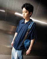 パイピングハーフジップアップジャージ / Piping Half Zip-Up Jersey (Navy)