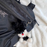 Black rabbit keyring