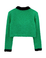 Tweed knit jacket