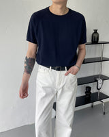 RO ウォッシャブルテンセルラグラン半袖ニット / RO washable tencel raglan short-sleeved knitwear (9 colors)