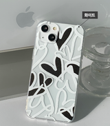 ハートグラフィティホワイトフォーンケース / Heart Graffiti white Phone Case