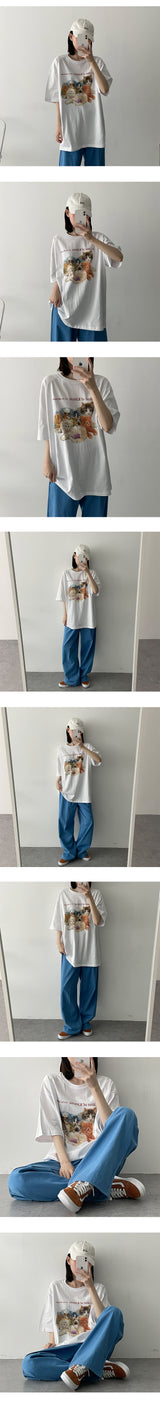 ファミリーキャットショートスリーブTシャツ / Family cat short sleeve tee