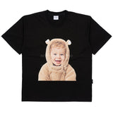BABY FACE BEAR DOLL SHORT SLEEVE T-SHIRT BLACK
