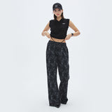 デニムニットブロッキングパンツ / Denim Knit Blocking Pants [BLACK](Copy) (6674495799414)
