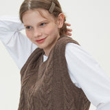 CABLE KNIT VEST_BROWN (6610823413878)