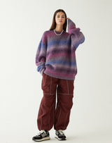 グラデーションセーター/GRADATION SWEATER PURPLE BLUE