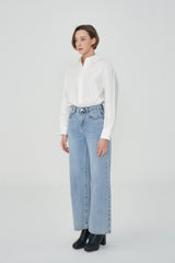 ワイドフィットライトブルーデニムパンツ/ACTRESS YOOSUN, WJSN YEON-JUNG, RED VELVET JOY, RAPPER JESSIE, MAMAMOO MOON-BYUL, GIRLFRIEND YERIN, MOMOLAND NANCY, IZ*ONE EUNBI, APINK BOMI WORN WIDE FIT LIGHT BLUE DENIM PANTS [6055]