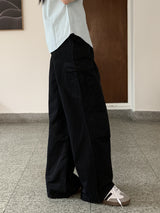 キーフY2Kピンタックポケットストッパーロングワイドカーゴパンツ/ kef Y2K pintuck pocket stopper long wide cargo pants