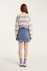 ケーブルストライプセーター/CABLE STRIPE SWEATER