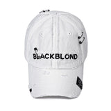 BBD Cross Damage Custom Denim Cap (White)