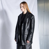 オーバークラックレザーブレザー / Over Crack Leather Blazer
