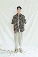 コンプレックス 1/2 シャツ / COMPLEX BYZANTINE PAISLEY 1/2 SHIRT BROWN