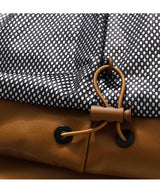 TL Synthetic Leather Duck Down Short Padding (Brown)